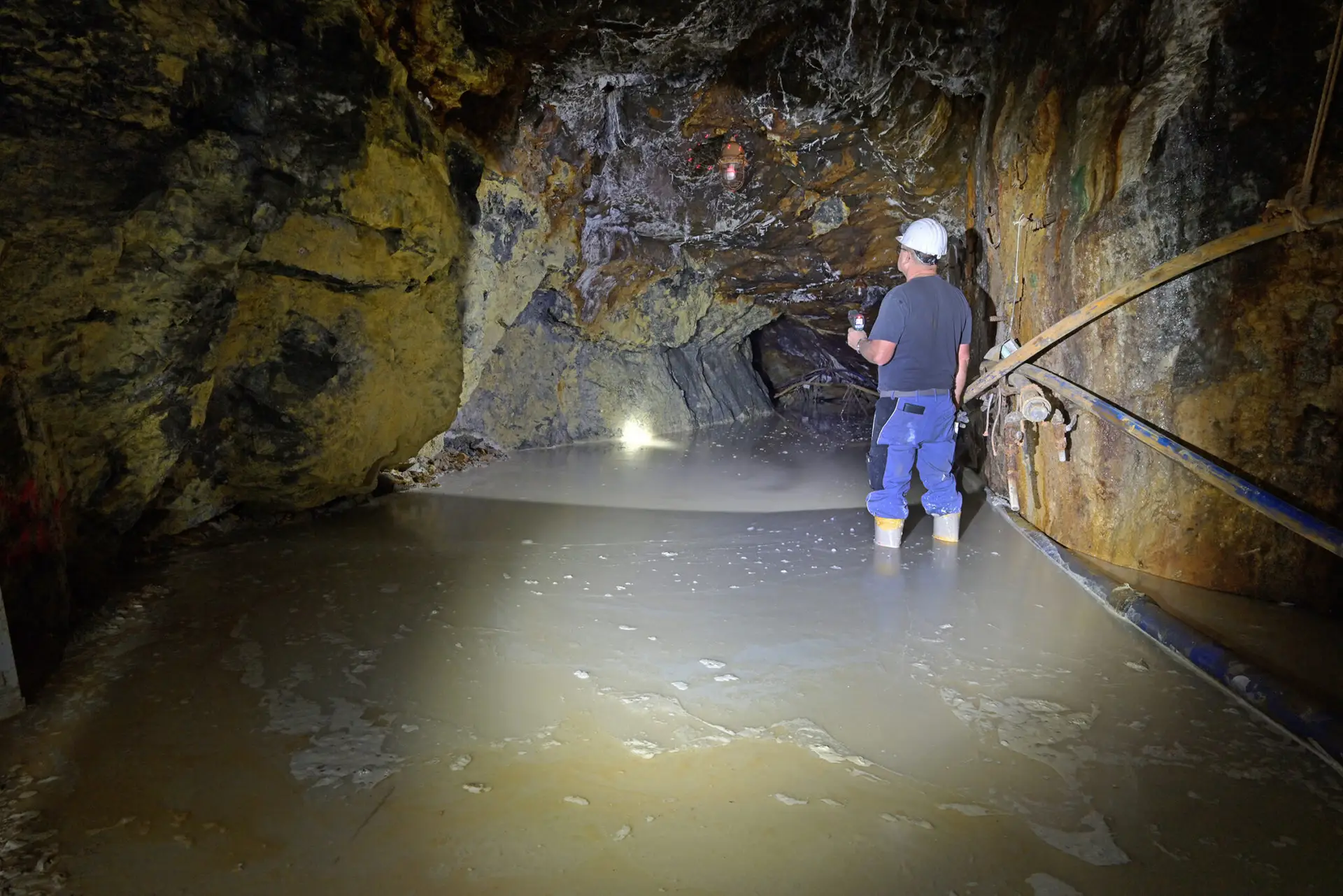 Spülversatz im Bergwerk Elbingerode